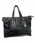 COACHコーチ）の古着「Op Art Leather Business Tote」｜ブラック