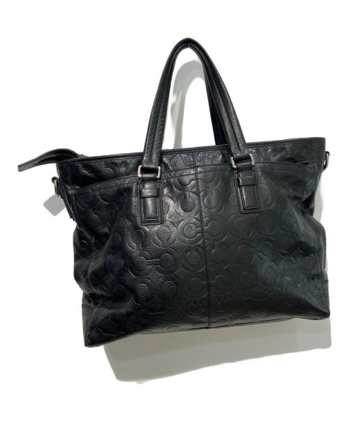 COACH（コーチ）COACH (コーチ) Op Art Leather Business Tote ブラック サイズ:-の古着・服飾アイテム