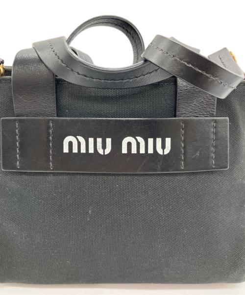 MIU MIU（ミュウミュウ）MIU MIU (ミュウミュウ) カナパ 2WAYバッグ ブラックの古着・服飾アイテム