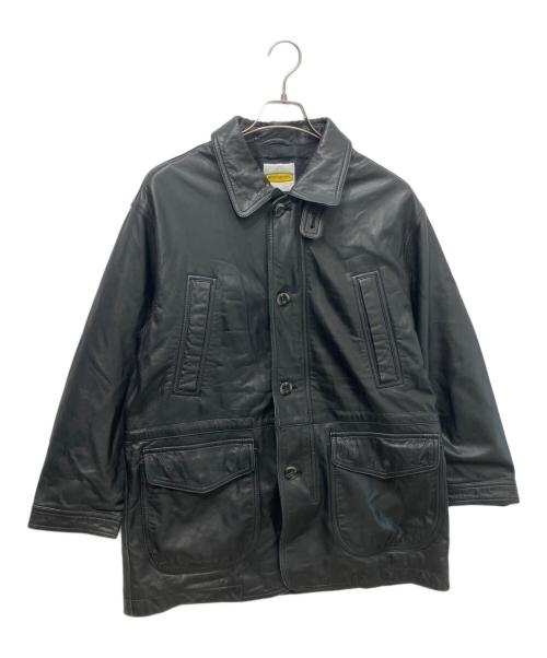 INTERMEZZO（インターメッツォ）INTERMEZZO (インターメッツォ) ラムレザーカーコート ブラック サイズ:Mの古着・服飾アイテム