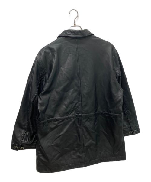 INTERMEZZO（インターメッツォ）INTERMEZZO (インターメッツォ) ラムレザーカーコート ブラック サイズ:Mの古着・服飾アイテム