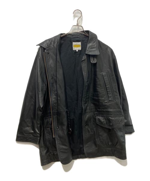 INTERMEZZO（インターメッツォ）INTERMEZZO (インターメッツォ) ラムレザーカーコート ブラック サイズ:Mの古着・服飾アイテム
