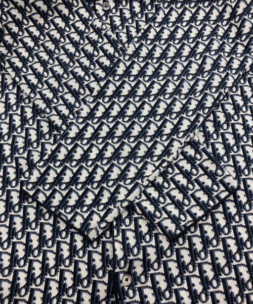 Dior（ディオール）Dior (ディオール) 20SS Oblique Overshirt　 グレー×ネイビー サイズ:XSの古着・服飾アイテム