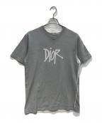 Dior×Shawan Stussyディオール×）の古着「ロゴプリントTシャツ　033J625E0554」｜グレー