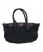 COACHコーチ）の古着「マディソン ギャザード 2wayバッグ」｜ブラック