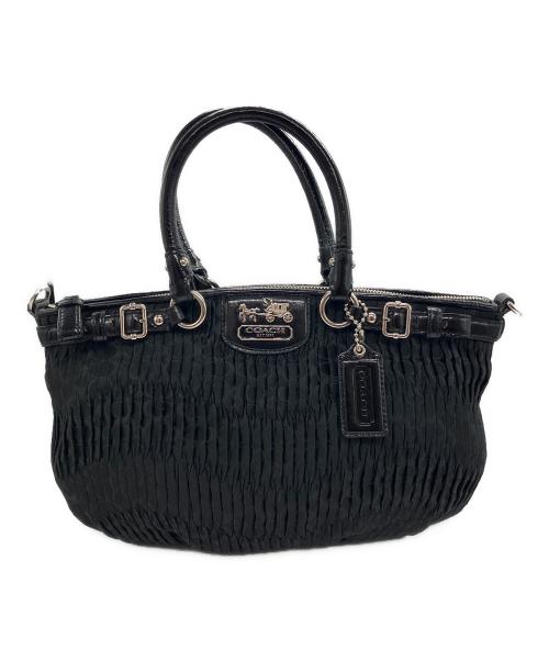 COACH（コーチ）COACH (コーチ) マディソン ギャザード 2wayバッグ ブラックの古着・服飾アイテム