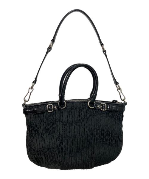 COACH（コーチ）COACH (コーチ) マディソン ギャザード 2wayバッグ ブラックの古着・服飾アイテム