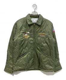 PEANUTS×AVIREX（ピーナッツ×アヴィレックス）の古着「QUILTING JACKET FLYING ACE」｜カーキ