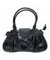 Salvatore Ferragamo (サルヴァトーレ フェラガモ) パテントレザー ガンチーニ ハンドバッグ　AU-21 6317 ブラック：15000円