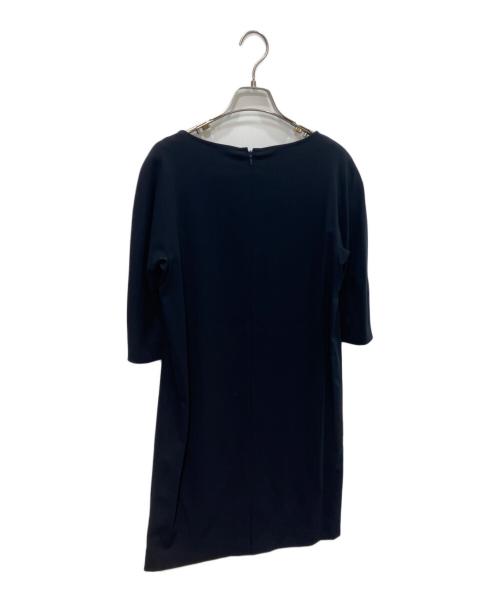 MaxMara（マックスマーラ）MaxMara (マックスマーラ) ブラウスワンピース　白タグ ネイビー サイズ:38の古着・服飾アイテム