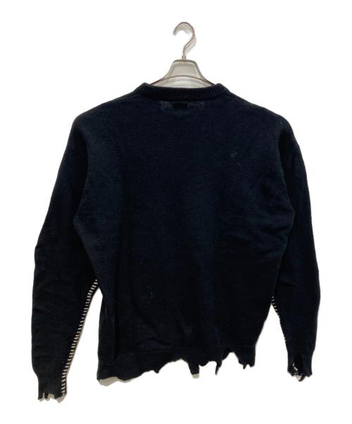 SAINT MICHAEL（セントマイケル）SAINT MICHAEL (セントマイケル) WOOL SWTER SIN SAINT MICHAEL　SM-A21-0000-039 ブラック サイズ:XLの古着・服飾アイテム