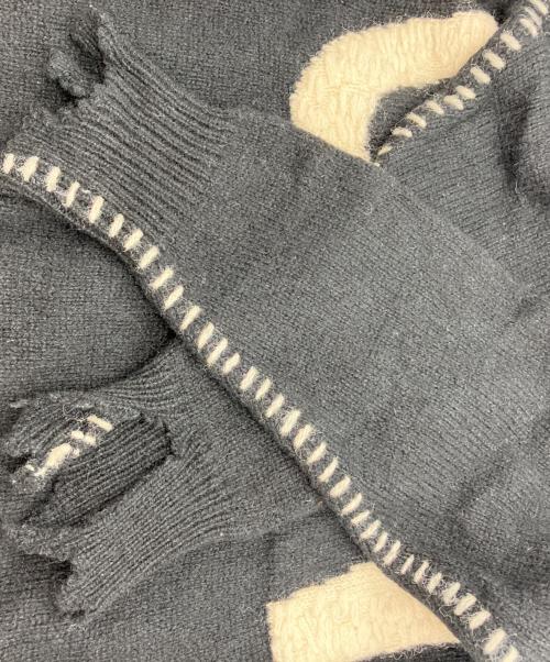 SAINT MICHAEL（セントマイケル）SAINT MICHAEL (セントマイケル) WOOL SWTER SIN SAINT MICHAEL　SM-A21-0000-039 ブラック サイズ:XLの古着・服飾アイテム
