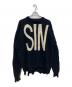 SAINT MICHAEL（セントマイケル）の古着「WOOL SWTER SIN SAINT MICHAEL　SM-A21-0000-039」｜ブラック
