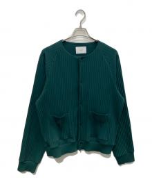 stein（シュタイン）の古着「PLEATED KNIT CARDIGAN」｜グリーン