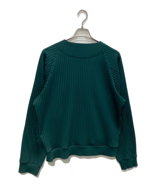 stein（シュタイン）stein (シュタイン) PLEATED KNIT CARDIGAN グリーン サイズ:Sの古着・服飾アイテム