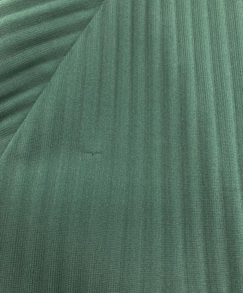 stein（シュタイン）stein (シュタイン) PLEATED KNIT CARDIGAN グリーン サイズ:Sの古着・服飾アイテム