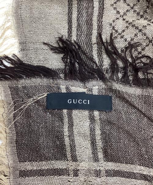 GUCCI（グッチ）GUCCI (グッチ) GG大判ストール ブラウンの古着・服飾アイテム