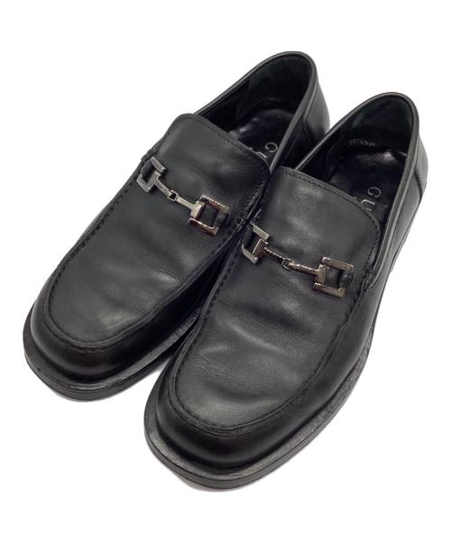 GUCCI（グッチ）GUCCI (グッチ) ビットローファー　110 0244 ブラック サイズ:41Eの古着・服飾アイテム