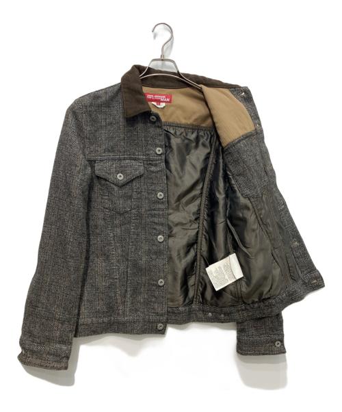 COMME des GARCONS JUNYA WATANABE MAN（コム デ ギャルソン ジュンヤ ワタナベ マン）COMME des GARCONS JUNYA WATANABE MAN (コム デ ギャルソン ジュンヤ ワタナベ マン) LEVI'S (リーバイス) エルボーパッチ コットンジャケット　AD2013 グレー サイズ:Sの古着・服飾アイテム