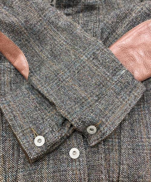 COMME des GARCONS JUNYA WATANABE MAN（コム デ ギャルソン ジュンヤ ワタナベ マン）COMME des GARCONS JUNYA WATANABE MAN (コム デ ギャルソン ジュンヤ ワタナベ マン) LEVI'S (リーバイス) エルボーパッチ コットンジャケット　AD2013 グレー サイズ:Sの古着・服飾アイテム