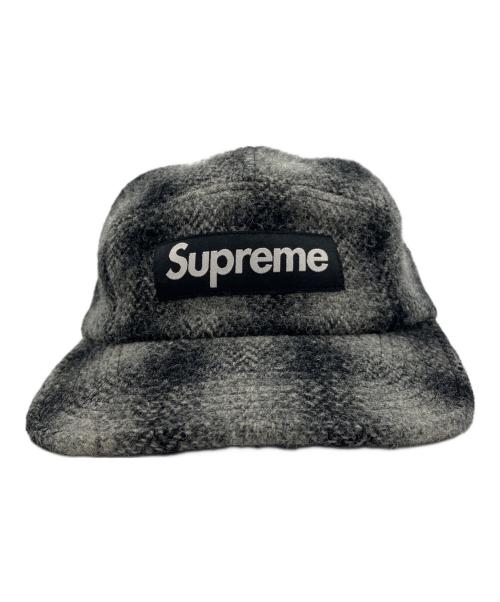 SUPREME（シュプリーム）Supreme (シュプリーム) Harris Tweed (ハリスツイード) キャンプキャップ　 25FW グレー サイズ:-の古着・服飾アイテム