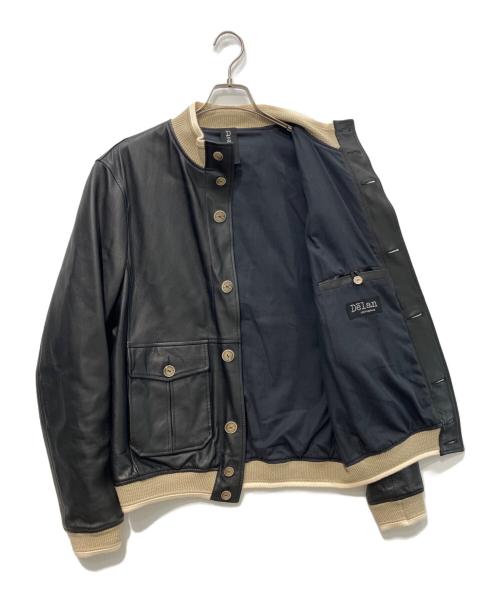 DELAN（デラン）Delan (デラン) シープスキンジャケット ブラック サイズ:48の古着・服飾アイテム