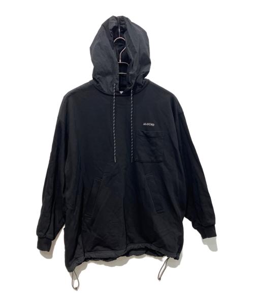ALOUND（アラウンド）ALOUND (アラウンド) VENTILATION SWEAT HOODIE ブラック サイズ:Mの古着・服飾アイテム