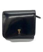 AMI Alexandre Mattiussiアミアレクサンドルマテュッシ）の古着「PARIS PARIS COMPACT WALLET」｜ブラック