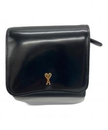 AMI Alexandre Mattiussi（アミアレクサンドルマテュッシ）の古着「PARIS PARIS COMPACT WALLET」｜ブラック
