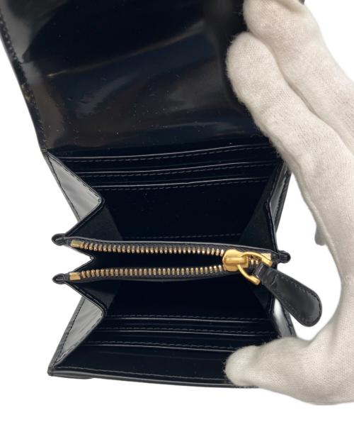 AMI Alexandre Mattiussi（アミアレクサンドルマテュッシ）AMI Alexandre Mattiussi (アミアレクサンドルマテュッシ) PARIS PARIS COMPACT WALLET ブラック サイズ:-の古着・服飾アイテム