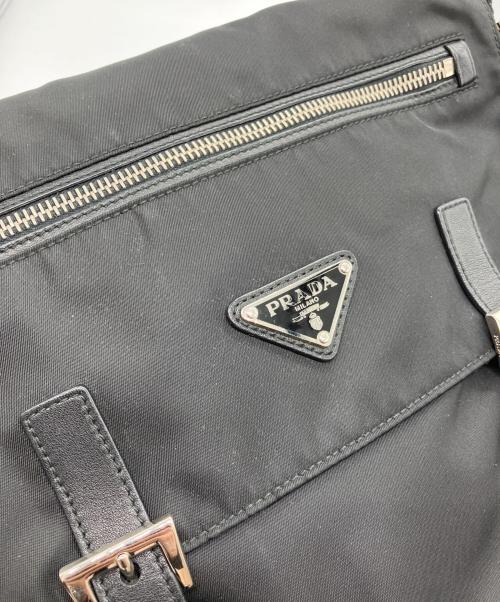 PRADA（プラダ）PRADA (プラダ) ナイロンショルダーバッグ ブラックの古着・服飾アイテム