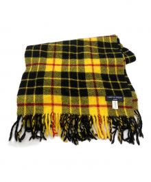 COMME des GARCONS HOMME（コムデギャルソン オム）の古着「タータンチェック柄マフラー　」｜イエロー