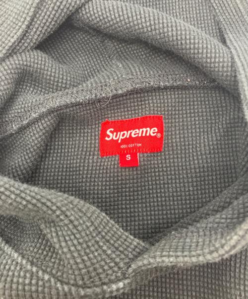 SUPREME（シュプリーム）Supreme (シュプリーム) Hooded Waffle Thermal  15FW ブラック サイズ:Sの古着・服飾アイテム