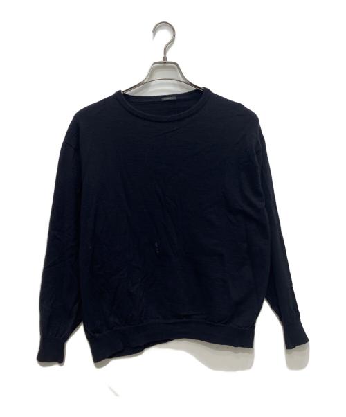 COMOLI（コモリ）COMOLI (コモリ) ウール クルーネックニット ネイビー サイズ:-の古着・服飾アイテム