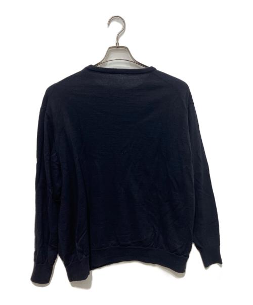 COMOLI（コモリ）COMOLI (コモリ) ウール クルーネックニット ネイビー サイズ:-の古着・服飾アイテム