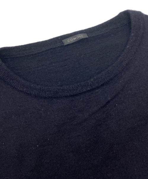 COMOLI（コモリ）COMOLI (コモリ) ウール クルーネックニット ネイビー サイズ:-の古着・服飾アイテム