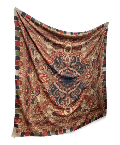 ETRO（エトロ）ETRO (エトロ) 大判ストール レッドの古着・服飾アイテム