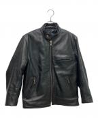 VANSONバンソン）の古着「Single rider jacket TYPE B」｜ブラック