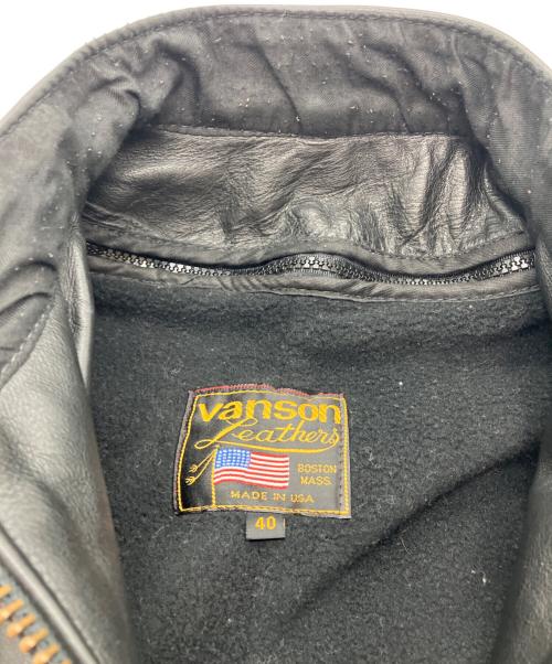 VANSON（バンソン）VANSON (バンソン) Single rider jacket TYPE B ブラック サイズ:40の古着・服飾アイテム