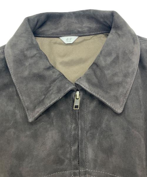 417 by EDIFICE（417 バイ エディフィス）417 by EDIFICE (417 バイ エディフィス) 25AW ラムスエード ジップヨークジャケット ブラウン サイズ:M 未使用品の古着・服飾アイテム