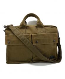 PORTER（ポーター）の古着「SMOKY  2WAY BRIEFCASE」｜カーキ