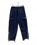 stussyステューシー）の古着「90-00sナイロンパンツ　INTERNATIONAL 　OLD」｜ネイビー