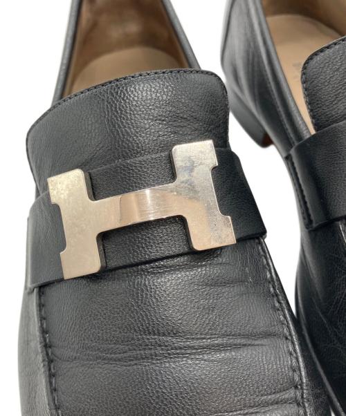 HERMES（エルメス）HERMES (エルメス) パリ ローファー ブラック サイズ:39 1/2の古着・服飾アイテム