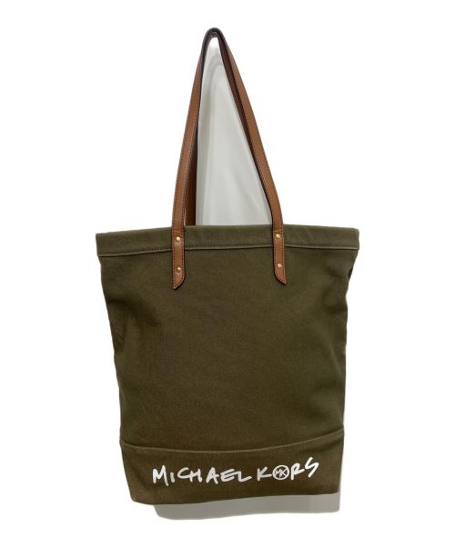 MICHAEL KORS（マイケルコース）MICHAEL KORS (マイケルコース) THE MICHAEL BAG MD NS TOTE グリーン サイズ:-の古着・服飾アイテム