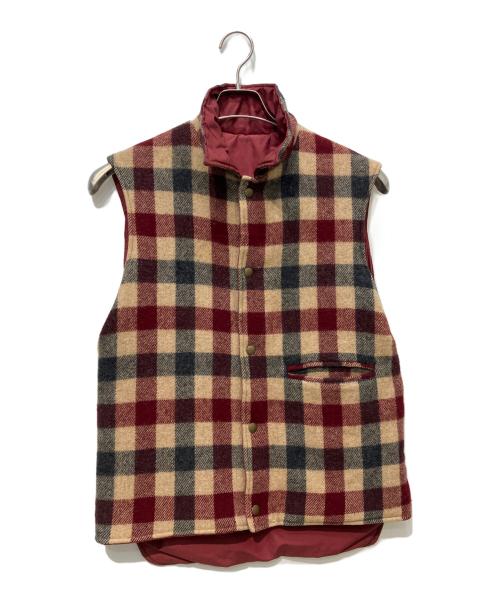 WOOLRICH（ウールリッチ）WOOLRICH (ウールリッチ) リバーシブルベスト レッド×ベージュ サイズ:Ｍの古着・服飾アイテム