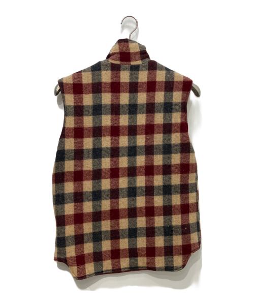 WOOLRICH（ウールリッチ）WOOLRICH (ウールリッチ) リバーシブルベスト レッド×ベージュ サイズ:Ｍの古着・服飾アイテム