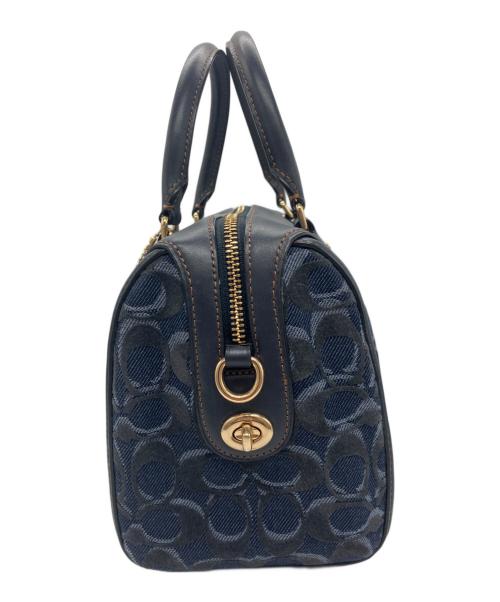 COACH（コーチ）COACH (コーチ) シグネチャーミニボストンバッグ ネイビー サイズ:-の古着・服飾アイテム