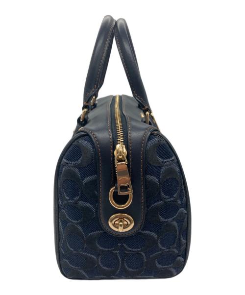 COACH（コーチ）COACH (コーチ) シグネチャーミニボストンバッグ ネイビー サイズ:-の古着・服飾アイテム