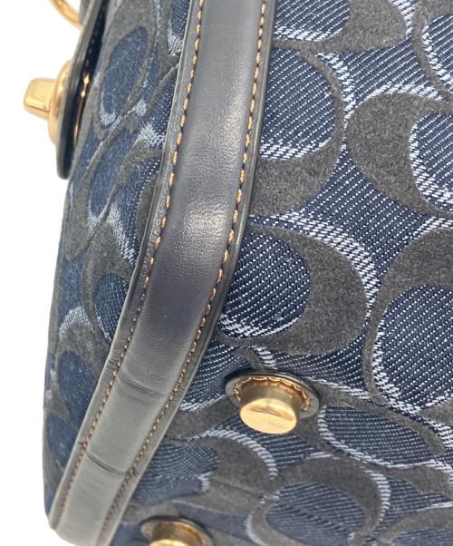 COACH（コーチ）COACH (コーチ) シグネチャーミニボストンバッグ ネイビー サイズ:-の古着・服飾アイテム