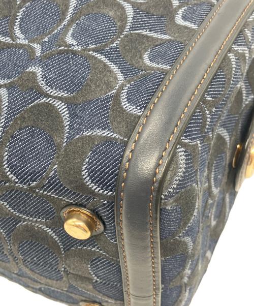 COACH（コーチ）COACH (コーチ) シグネチャーミニボストンバッグ ネイビー サイズ:-の古着・服飾アイテム